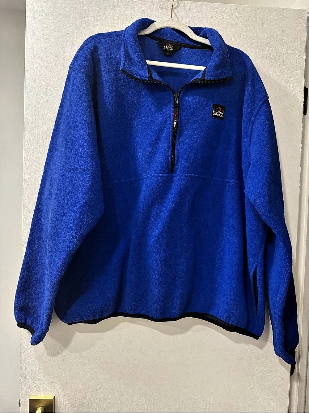 Vintage L.L.Bean 1/4-Zip Fleece Pullover Fleece Pullover in Blue 2XL Like New